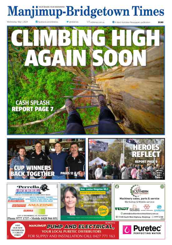 Manjimup-Bridgetown Times digital newspaper landing page